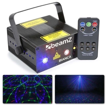 Laser podwójny RGB z GOBO BeamZ Bianca