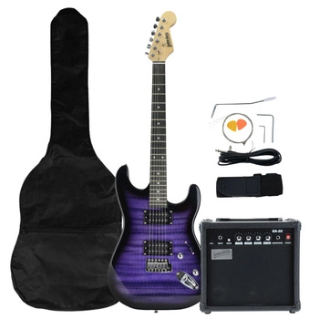 Gitara elektryczna - kompletny zestaw -Golden Guitar STEG-35 Ciemny Fiolet