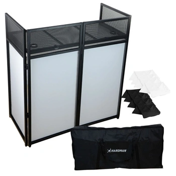 Stół/ parawan stand DJ DTS3 czarny Hardman+ pokrowiec/ lycra biała i czarna