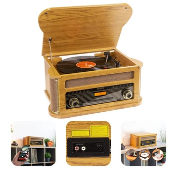 Gramofon Memphis Fenton BT CD kaseta DAB+ FM USB drewno+ winyl gratis