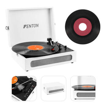 Gramofon w walizce RP118F Fenton wejście/wyjście BT beżowy+ winyl gratis