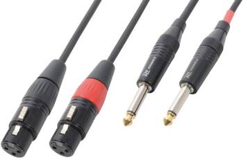 Kabel 2x XLR (f) - 2x Jack 6,3mm 1,5m CX62-1