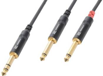 Kabel CX76-1 Jack 6.3 Stereo- 2x6.3 Mono 1,5m PD Connex