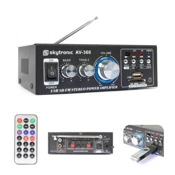 Wzmacniacz SkyTronic AV360 z FM USB SD